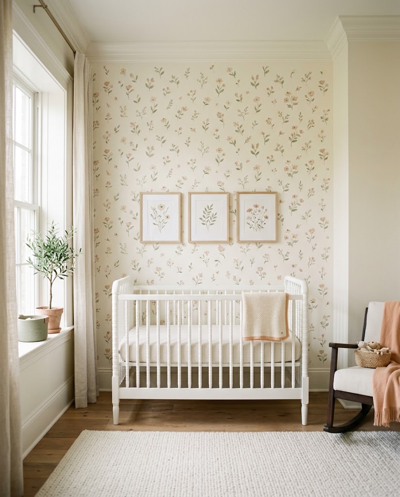 The floral wall as the focal point